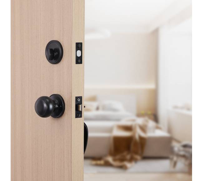 Priekinės durų rankenos ir užraktas, juoda spalva7