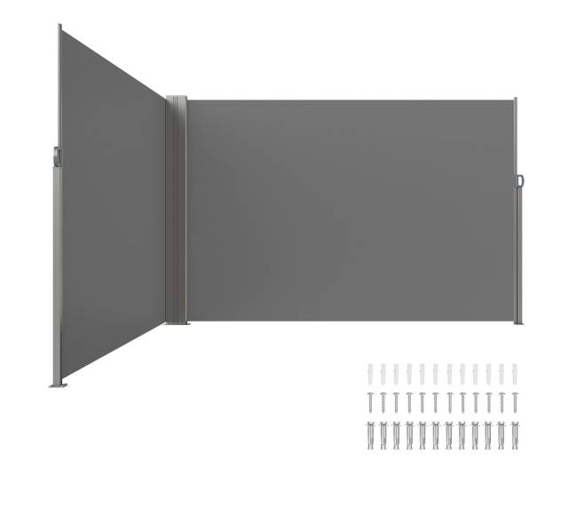 Ištraukiamas šoninis tentas lauko privatumo ekranui0