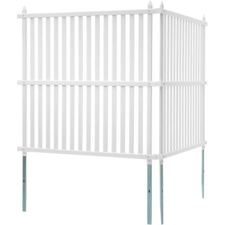 Vinilinės privatumo tvoros panelės 122 cm x 122 cm0