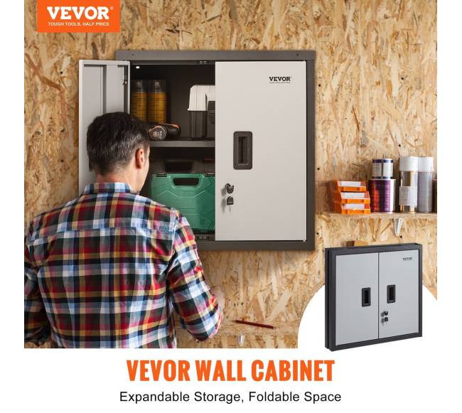 Sulankstoma sieninė spintelė, metalinė garažo spinta1