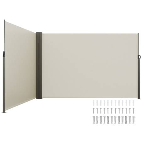 Ištraukiama šoninė stogelis, 200x600 cm, smėlio spalvos0