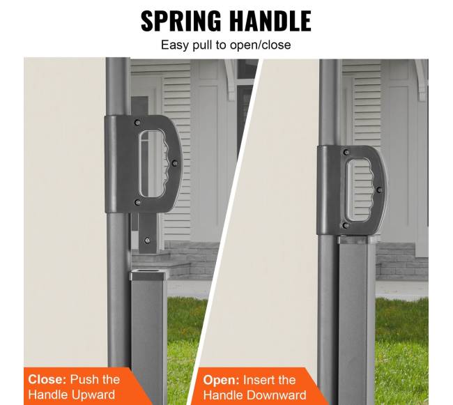 Ištraukiama šoninė stogelis, 200x600 cm, smėlio spalvos4