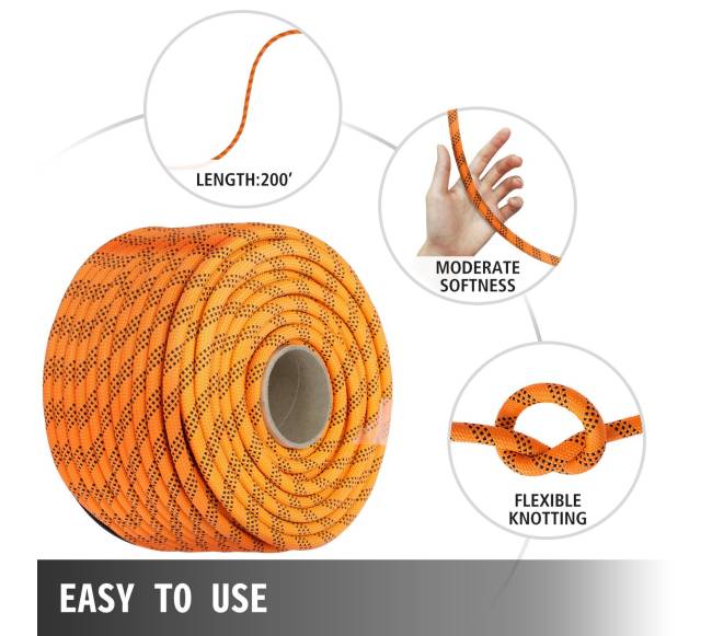 14 mm poliesterinė dvigubo pynimo virvė, 61 m3