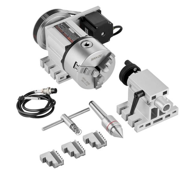Indeksavimo padalymo galvutė su 3 žandų griebtuve CNC0