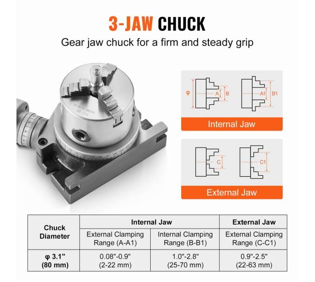 Rotacinis stalas frezavimo staklėms, 100 mm2