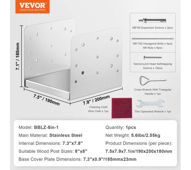 reguliuojamas nerūdijančio plieno laikančioji plokštė 20x20 cm6