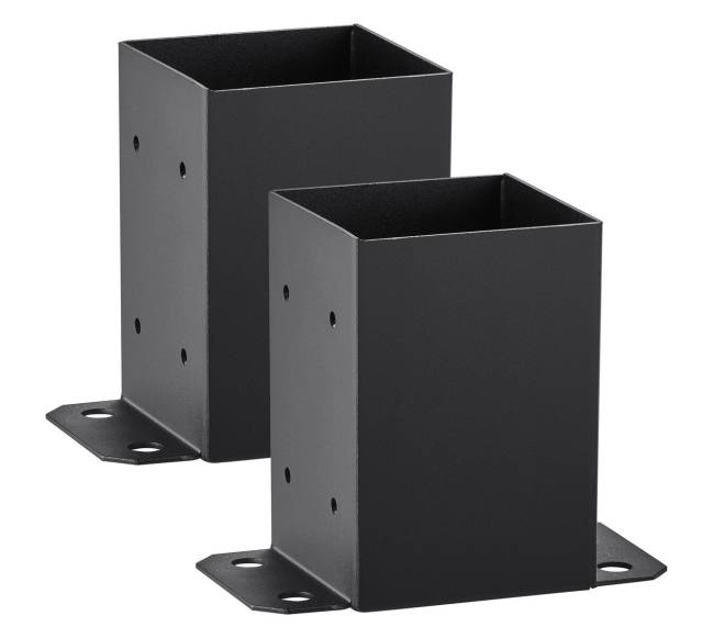 4x4 stulpų pagrindas 2 vnt. juodas0