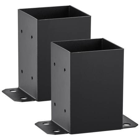 4x4 stulpų pagrindas 2 vnt. juodas0