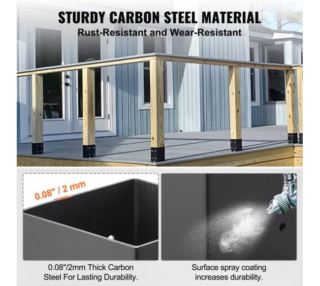 4x4 stulpų pagrindas 2 vnt. juodas3