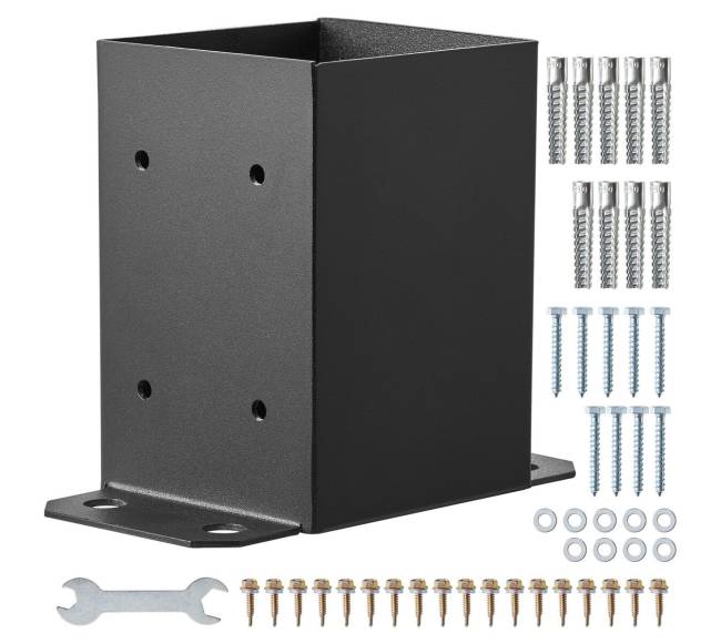 4x4 stulpų pagrindas 2 vnt. juodas8