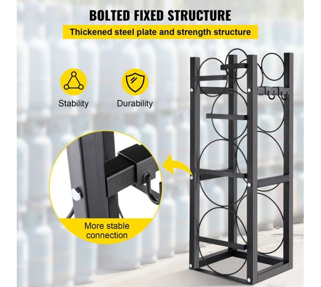 Šaldymo agentų cilindrų laikiklis su 2 dideliais ir 3 mažais3