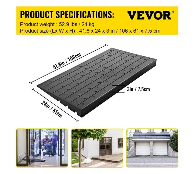Guminis slenkstinis pandusas su 3 kanalais6
