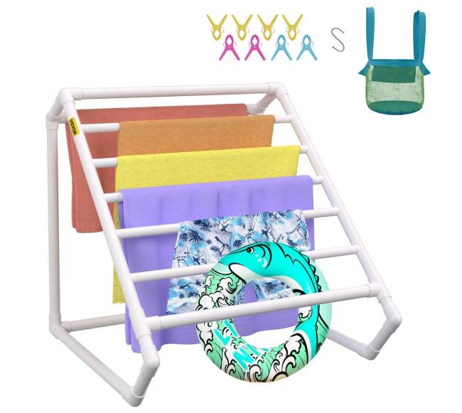 Lauko PVC rankšluosčių laikiklis su 8 strypais0