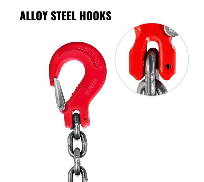 5 pėdų grandinė su kabliais 4 tonų4