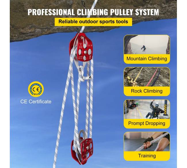 Dvigubas skriemulys su virve iki 46m1