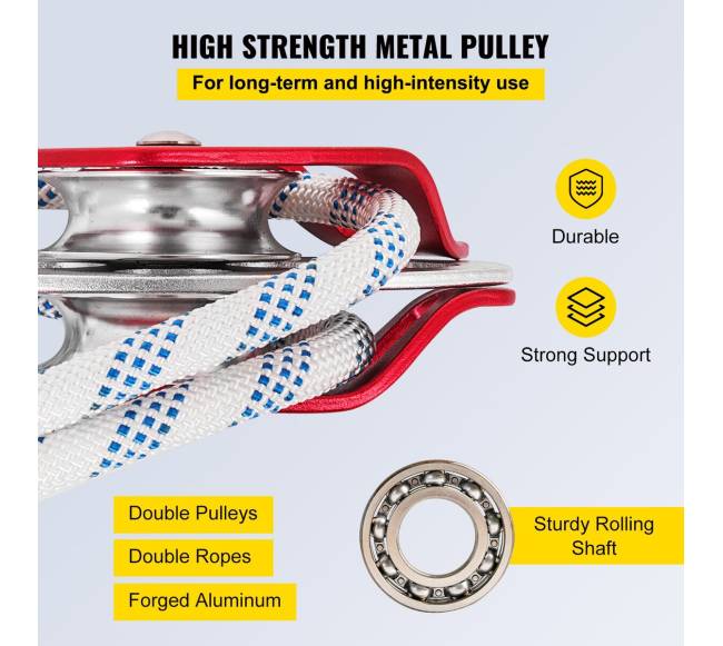 Dvigubas skriemulys su virve iki 46m3