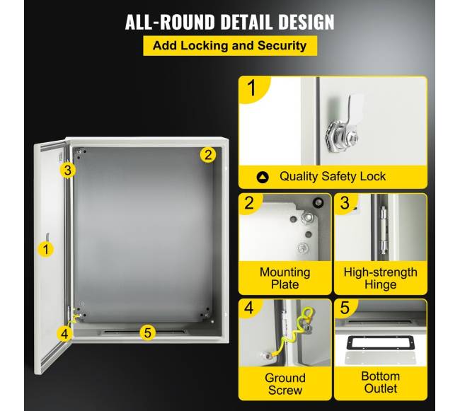 NEMA plieninė dėžutė 50 x 40 x 15 cm4