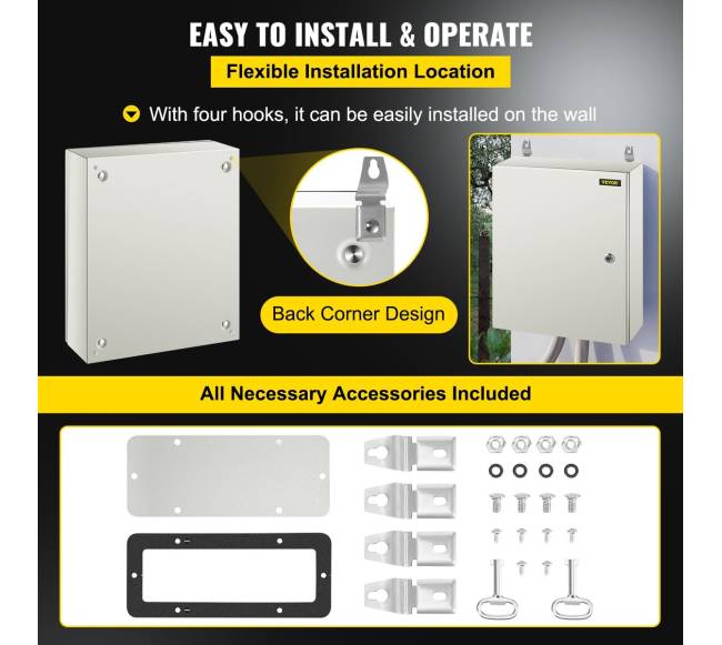 NEMA plieninė dėžutė 50 x 40 x 15 cm5