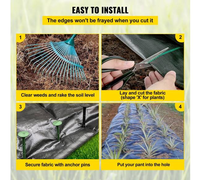 Piktžolių barjeras, geotekstilė sodui 0,9x91,4 m4