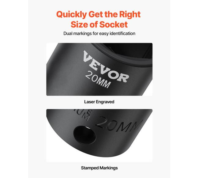 smūginis galvučių rinkinys, 26 vnt., 10-36 mm3