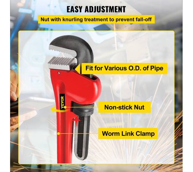 Vamzdis raktas, 152 cm reguliuojamas įrankis4