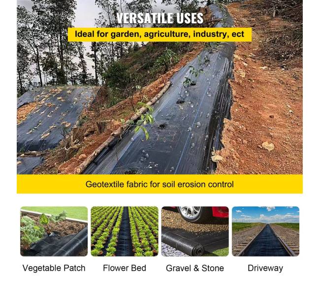 Piktžolių barjerinė geotekstilė 1.8 x 76 m5