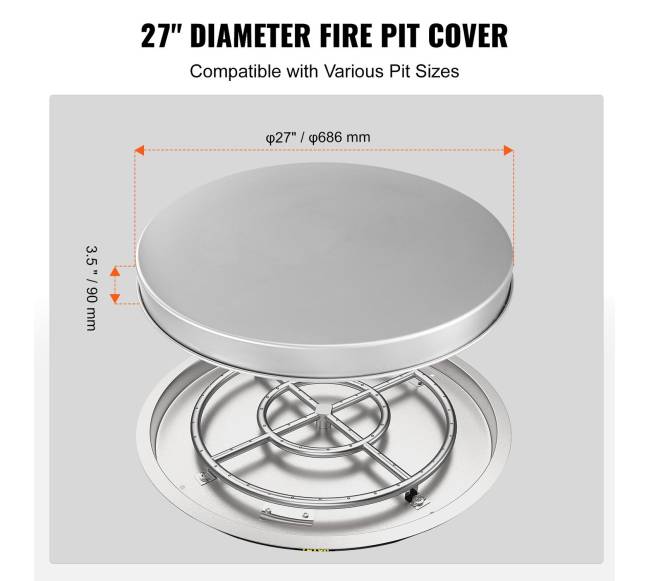 Lauko židinio dangtis iš nerūdijančio plieno3