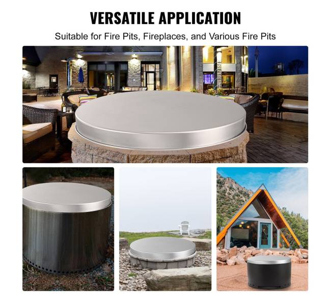 Lauko židinio dangtis iš nerūdijančio plieno5