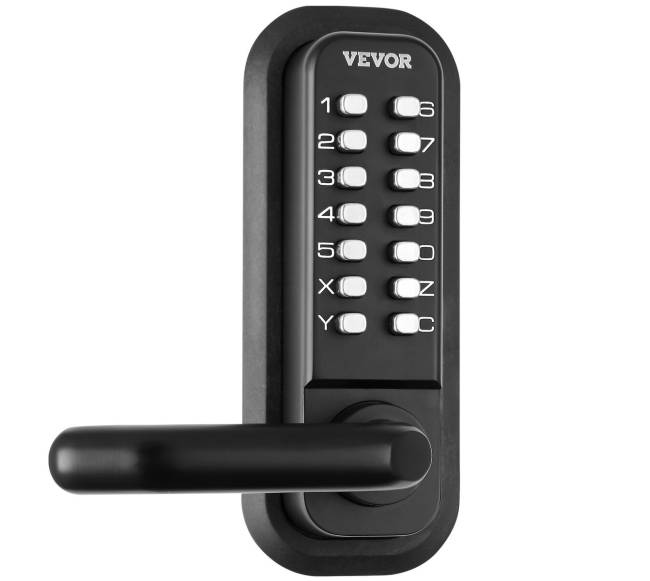 Mechaninė rakinė lauko durų spyna su skaičių klaviatūra10