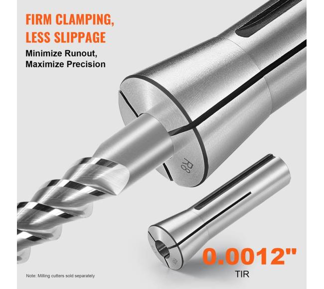 13 dalių R8 frezos rinkinys 3-22 mm4