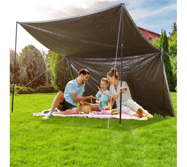 Vandeniui atsparus tentas 6x9 m sidabrinisrudas7