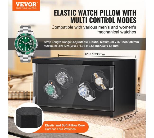 Automatinių laikrodžių laikiklis su dviem motorais1