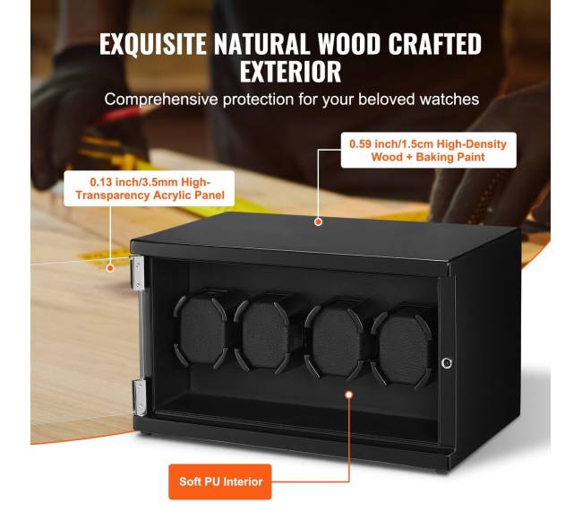 Automatinių laikrodžių laikiklis su dviem motorais5