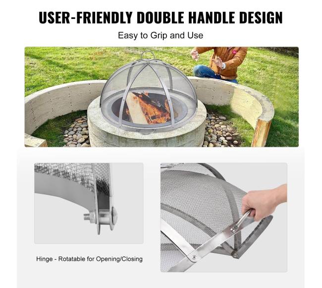 lauko laužavietės žarijų dangtis, 101 cm3