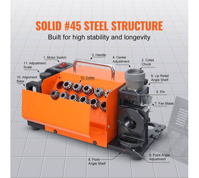 Grąžtų galąstuvas MR-13B su 11 colių tvirtinimais5