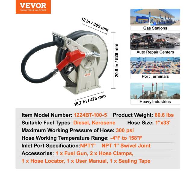 Degalų žarnos ritė, 25 m, NBR guma6