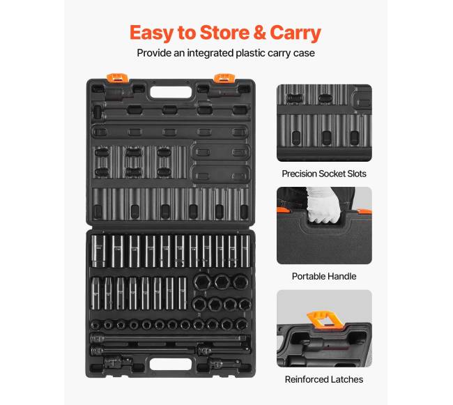 Poveikio galvučių rinkinys 12 colio, 43 vnt.5