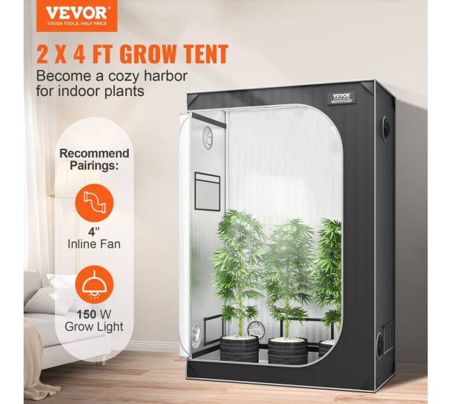 Hidroponikos auginimo palapinė 120 x 60 x 180 cm su langeliu1