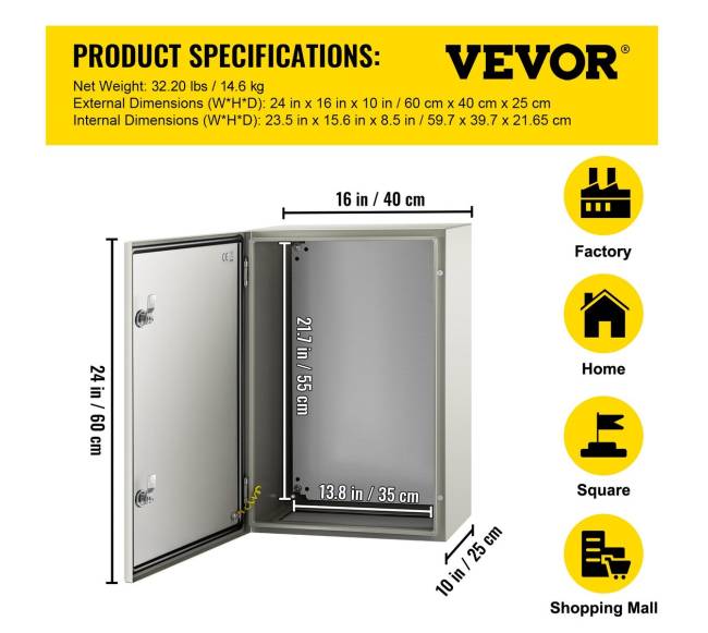 NEMA plieninė dėžė su montavimo plokšte6