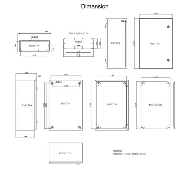 NEMA plieninė dėžė su montavimo plokšte9