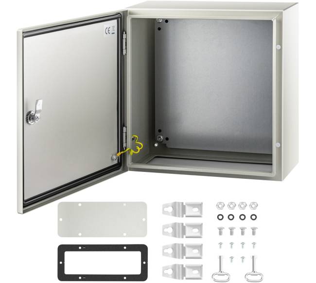 NEMA plieninė dėžė, IP66, su plokšte0