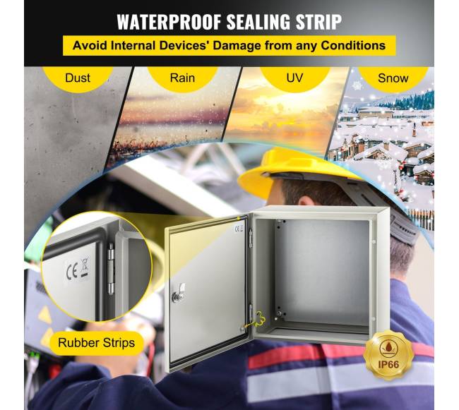 NEMA plieninė dėžė, IP66, su plokšte3