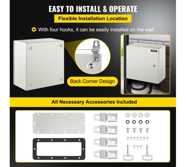 NEMA plieninė dėžė, IP66, su plokšte5