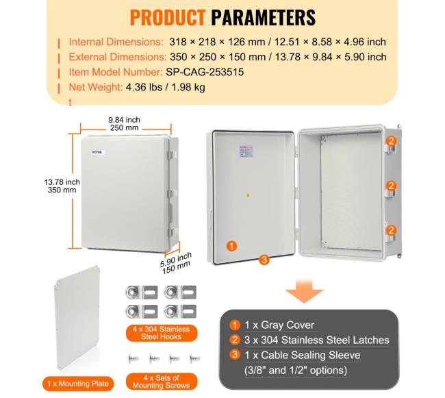 Lauko elektros jungimo dėžė IP676