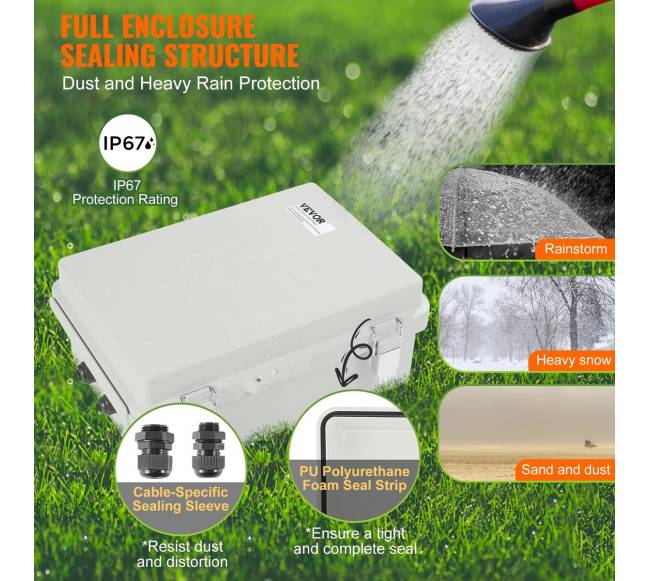 Lauko elektro jungiamoji dėžė, IP67, 43 x 33 x 18 cm2