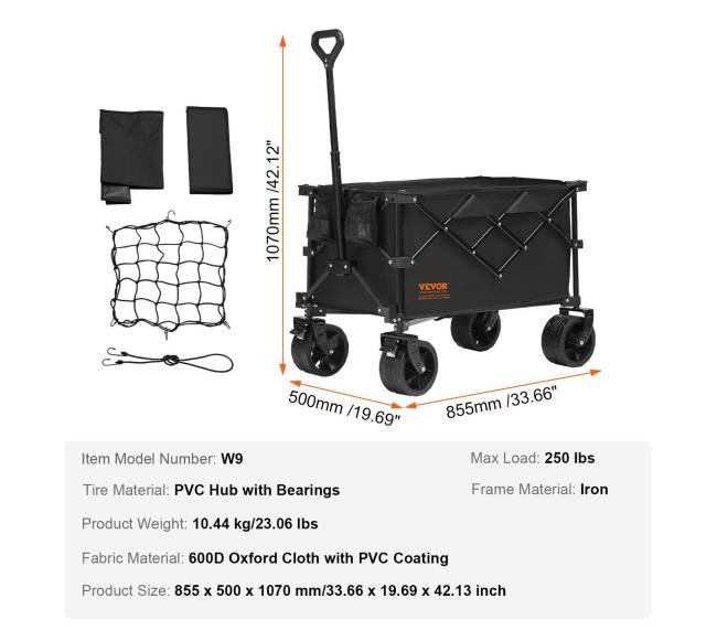 Sulankstomas vežimėlis su visureigiais ratais6