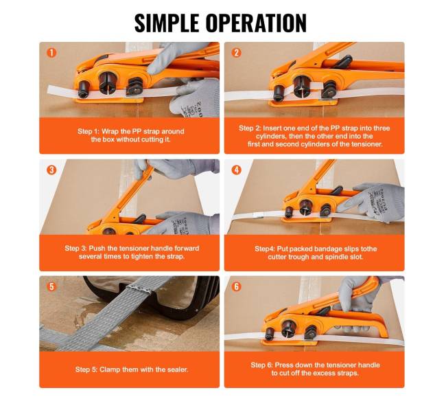 Pakavimo juostų rinkinys su įtempikliu ir užspaudėju4