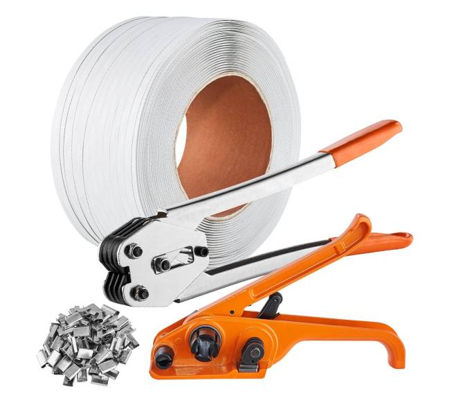 Pakavimo juostų rinkinys su įtempikliu ir užspaudėju8