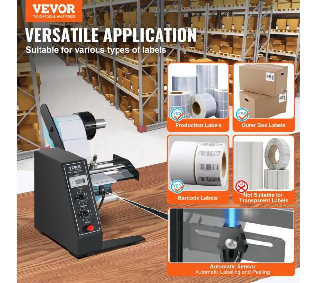 Automatinis etikečių dozatorius, reguliuojamas greitis1