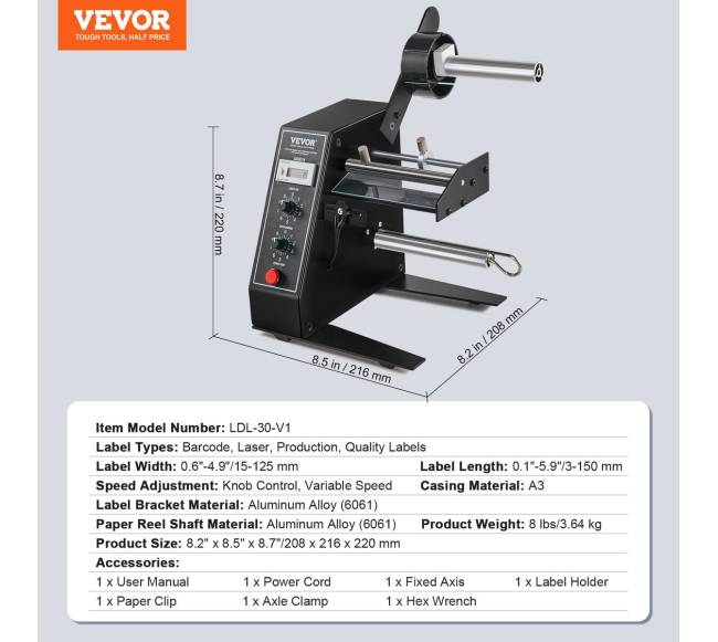 Automatinis etikečių dozatorius, reguliuojamas greitis6